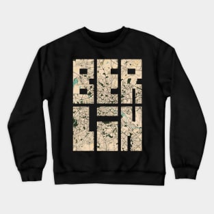 Berlin, Germany City Map Typography - Vintage Crewneck Sweatshirt